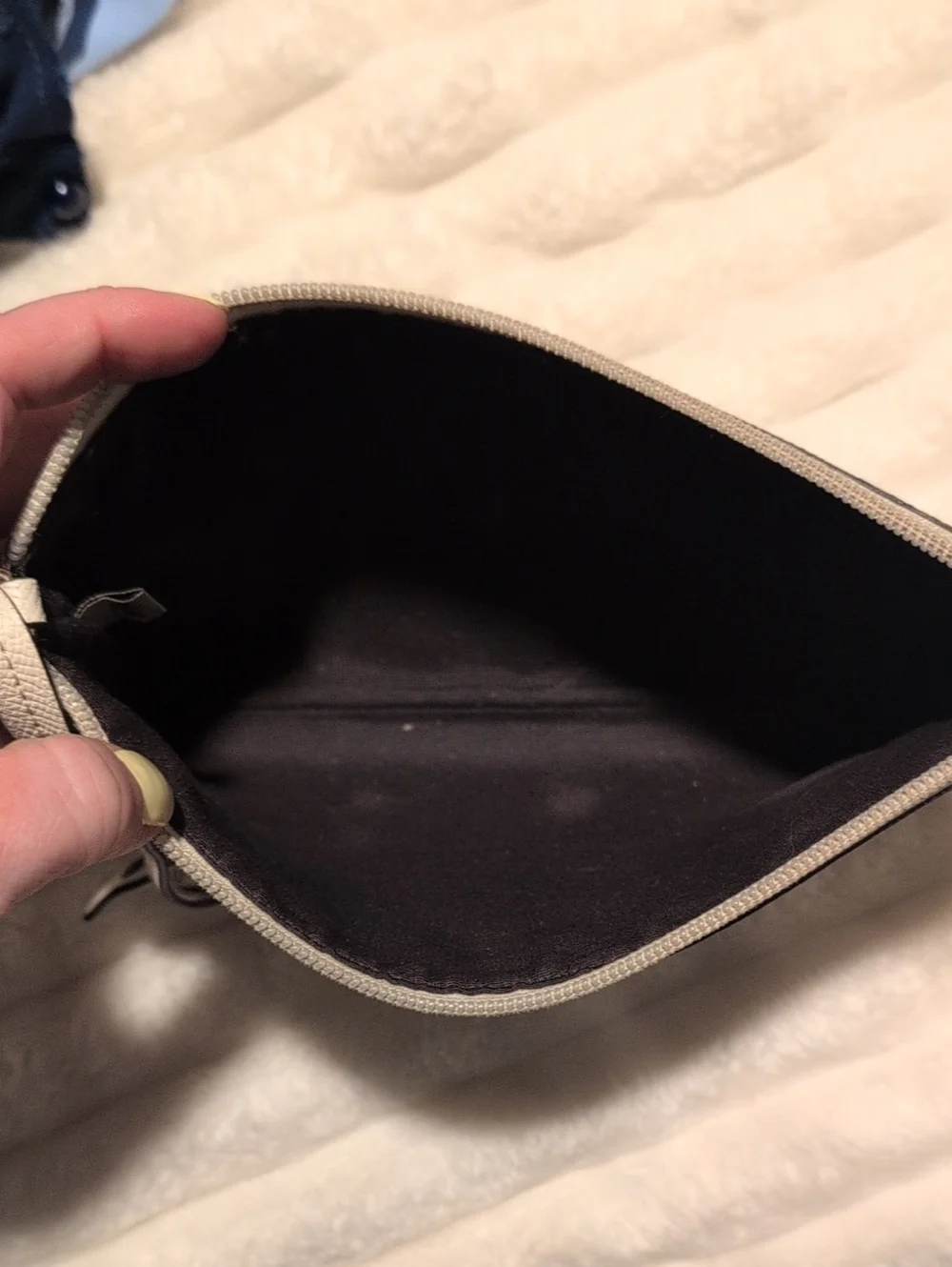 Coach Cream Leather Storypatch Wristlet